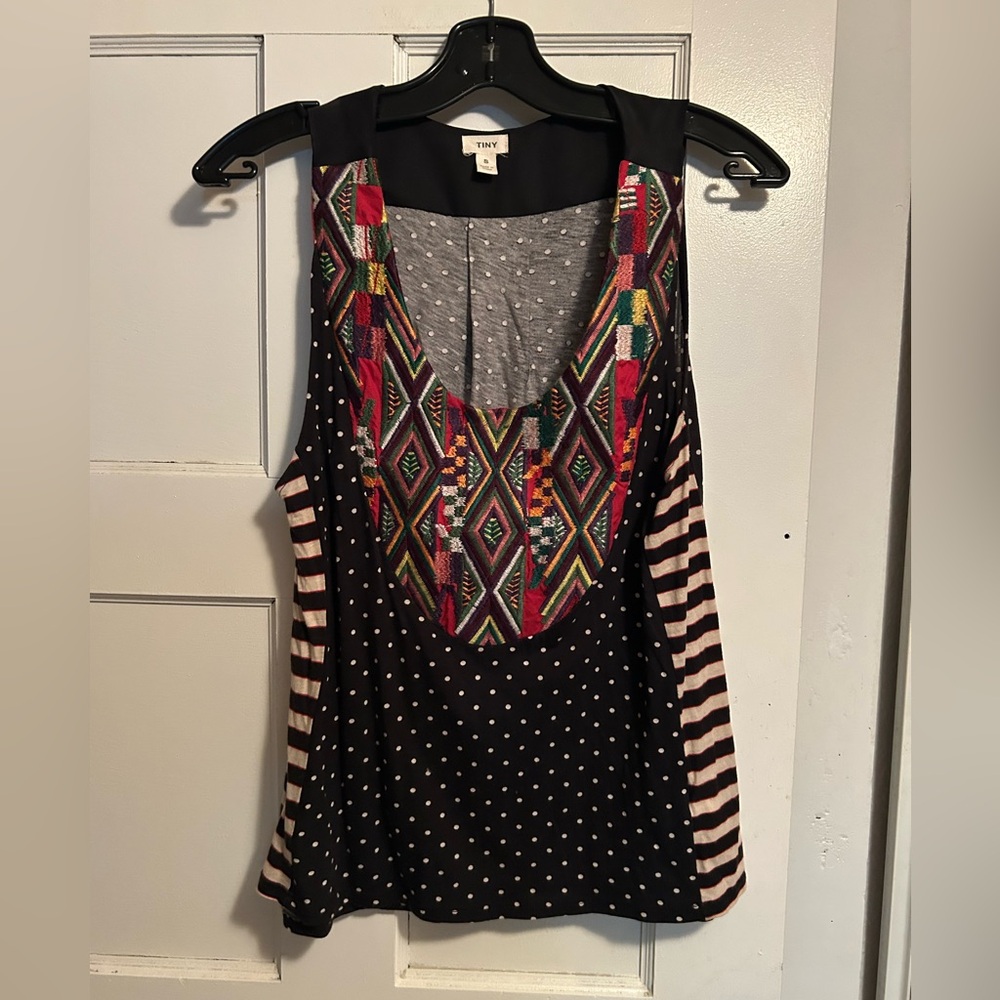 Colorful Geometric Patterned Tank Top